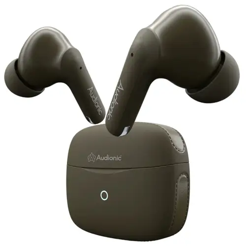 Audionic Airbud 740 ION with ANC in Walnut Brown — front view