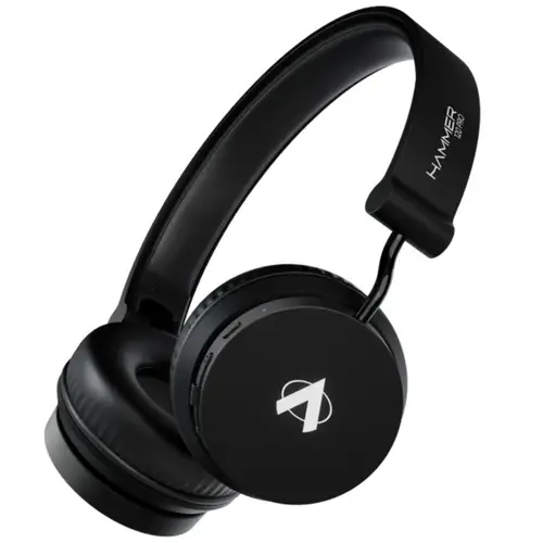 Audionic Hammer 120 Pro On-Ear Headphone in Black — front view