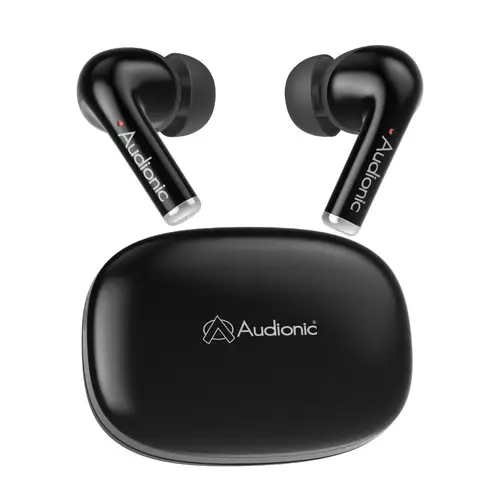 Audionic Trance Airbud 820 With ANC in Black — front view