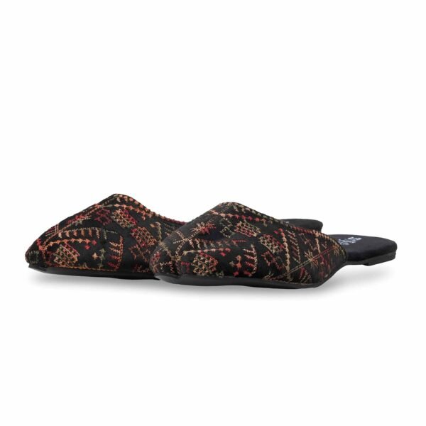 Black Ethnic Back Open Khussa For Women EC8602 view 3