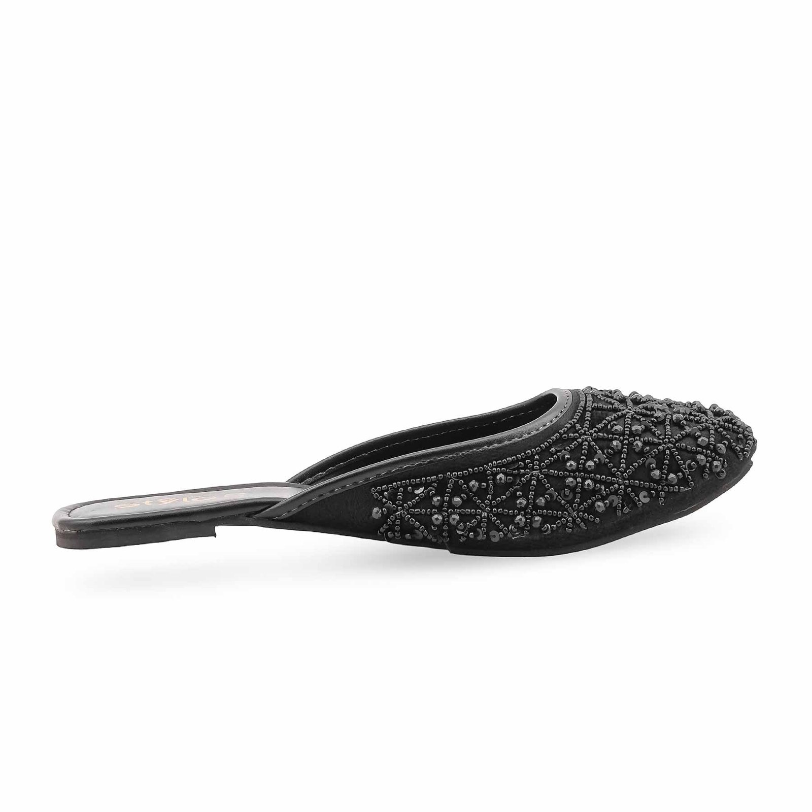 Black Fancy Back Open Khussa EC8613 view 2
