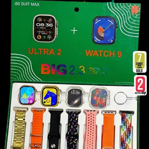 Fashion i50 Suit Max 11 in 1 Ultra2 Smart watch in Gold — front view