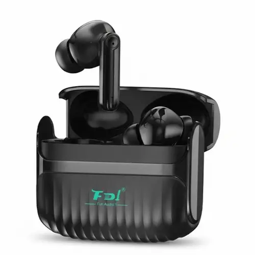FDL-TWS30 Wireless Bluetooth Earbuds in Black — front view
