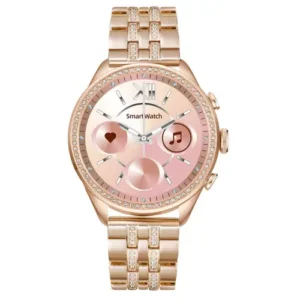 Gen 9 Four Straps Smart Watch with Earbuds in Gold — side view