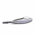 Grey Ethnic Back Open Khussa For Women EC8596 view 3