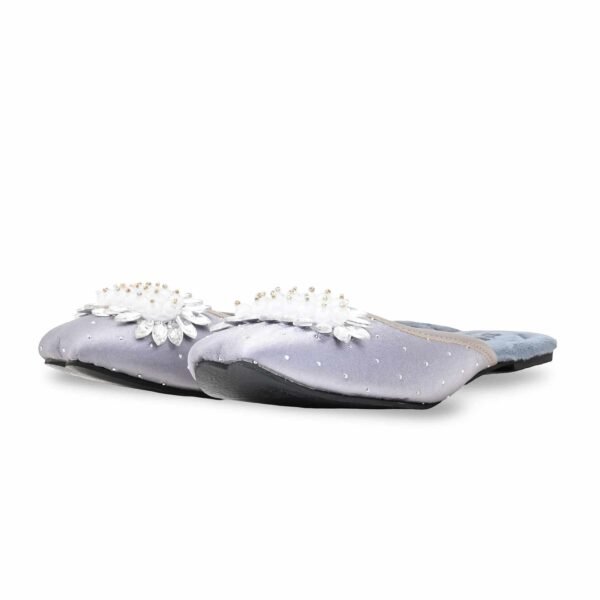Grey Ethnic Back Open Khussa For Women EC8596 view 4