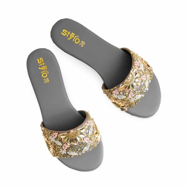 Grey Fancy Women Slipper EC0219 view 5