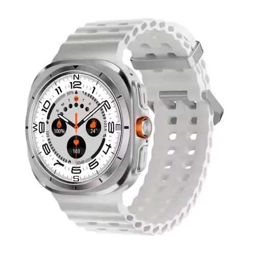 GT7 Ultra Smart Watch in Silver — front view