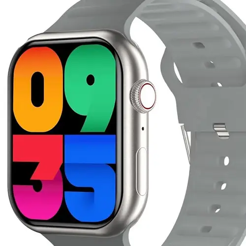 Gw9 Max Smart Watch in Silver — front view