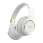 H-002 Wireless Stereo Headset in White — front view