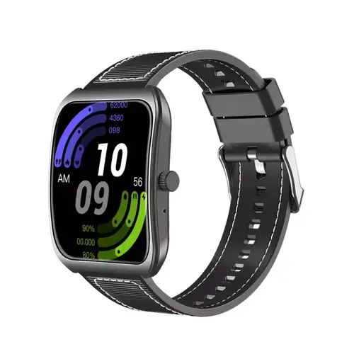 H5 Curved Screen Smart Watch in Black — front view