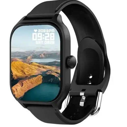 H9 New Smart Watch in Black — front view