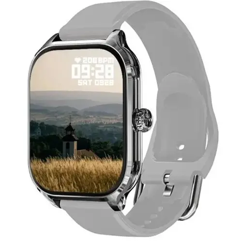 H9 New Smart Watch in Silver — front view