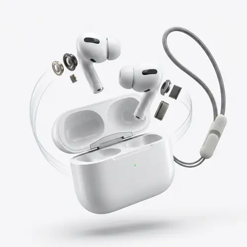 Haino Teko Germany Air 5 Wireless Earphone in White — front view