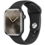 HD10 Mini Smart Watch With 3 Straps in Black — front view