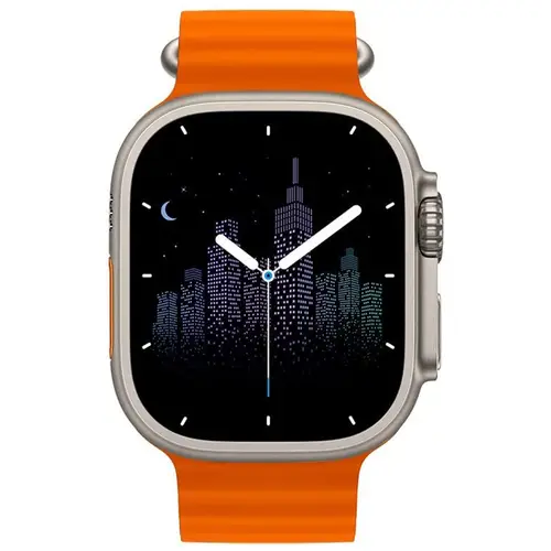 HK8 Pro Smart Watch in Orange — front view