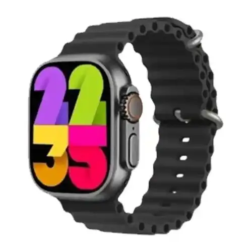 HW69 Ultra 2 SmartWatch Amoled in Black — front view