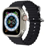 HW8 Ultra Max Bluetooth Smart Watch in Black — front view