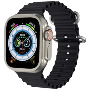 HW8 Ultra Max Bluetooth Smart Watch in Black — front view