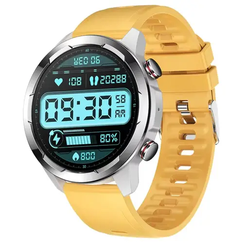 HX08 Smart Watch in Yellow — front view