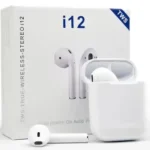 i12 Tws Touch Sensor Airpods in White — front view