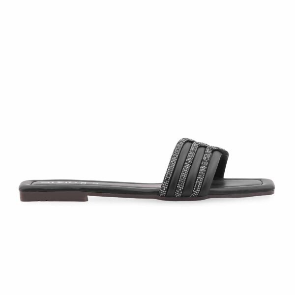 Black Casual Slipper For Ladies CL2160