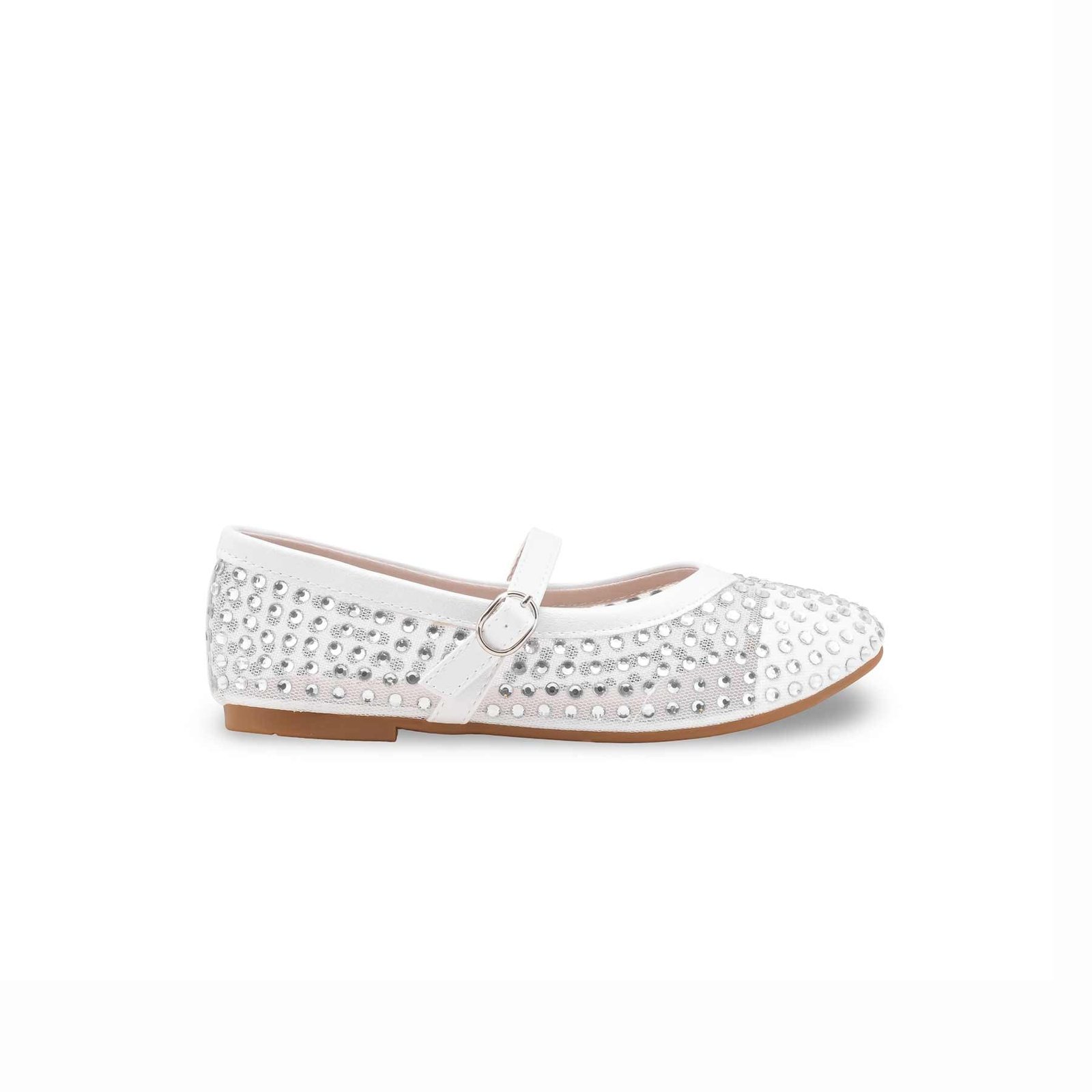 Girls White Casual Pumps KD2467