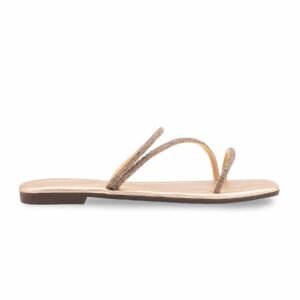 Golden Casual Slipper For Ladies CL2185