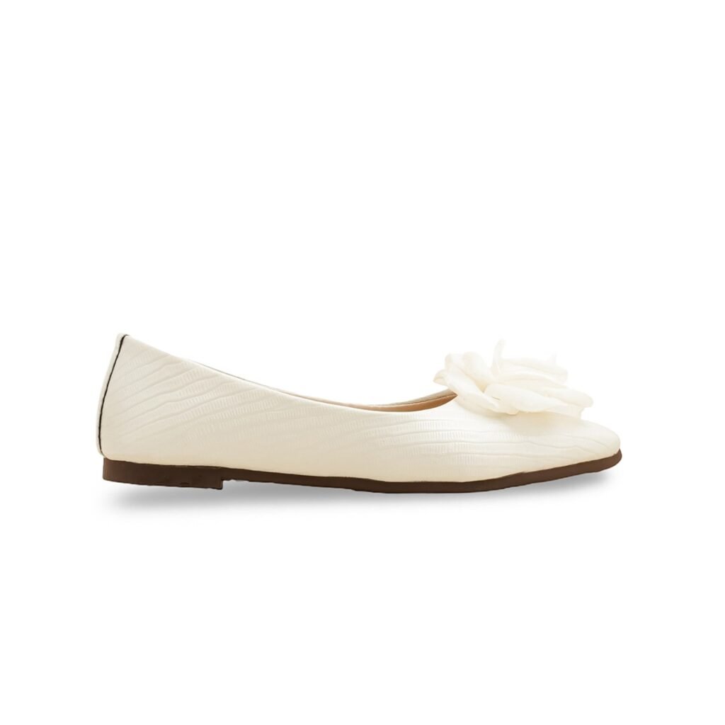 Girls White Formal Pumps KD2474