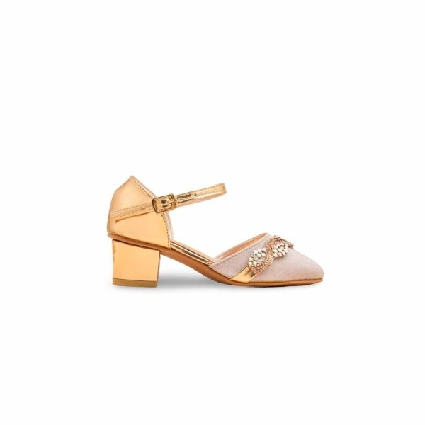 Girls Peach Fancy Pumps KD2587