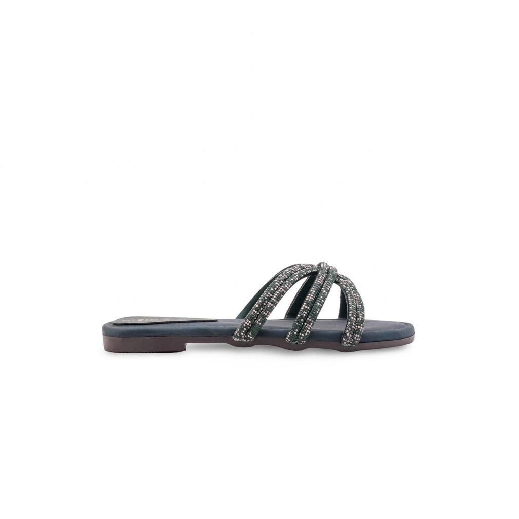 Girls Black Fancy Slipper KD5887