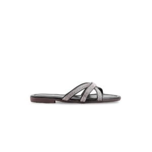 Girls Black Fancy Slipper KD5907