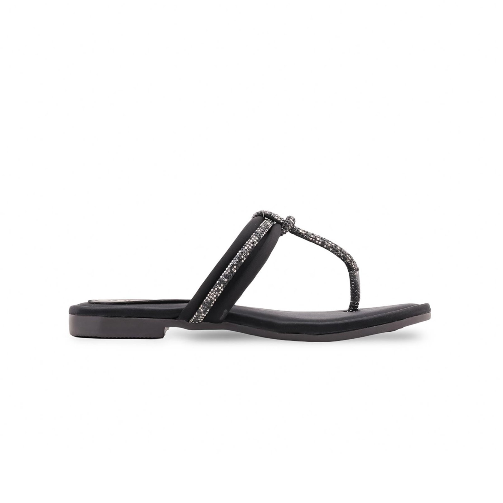 Girls Black Fancy Slipper KD5952