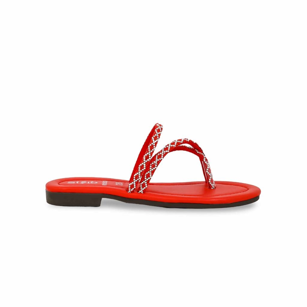 Girls Red Fancy Slipper KD5531