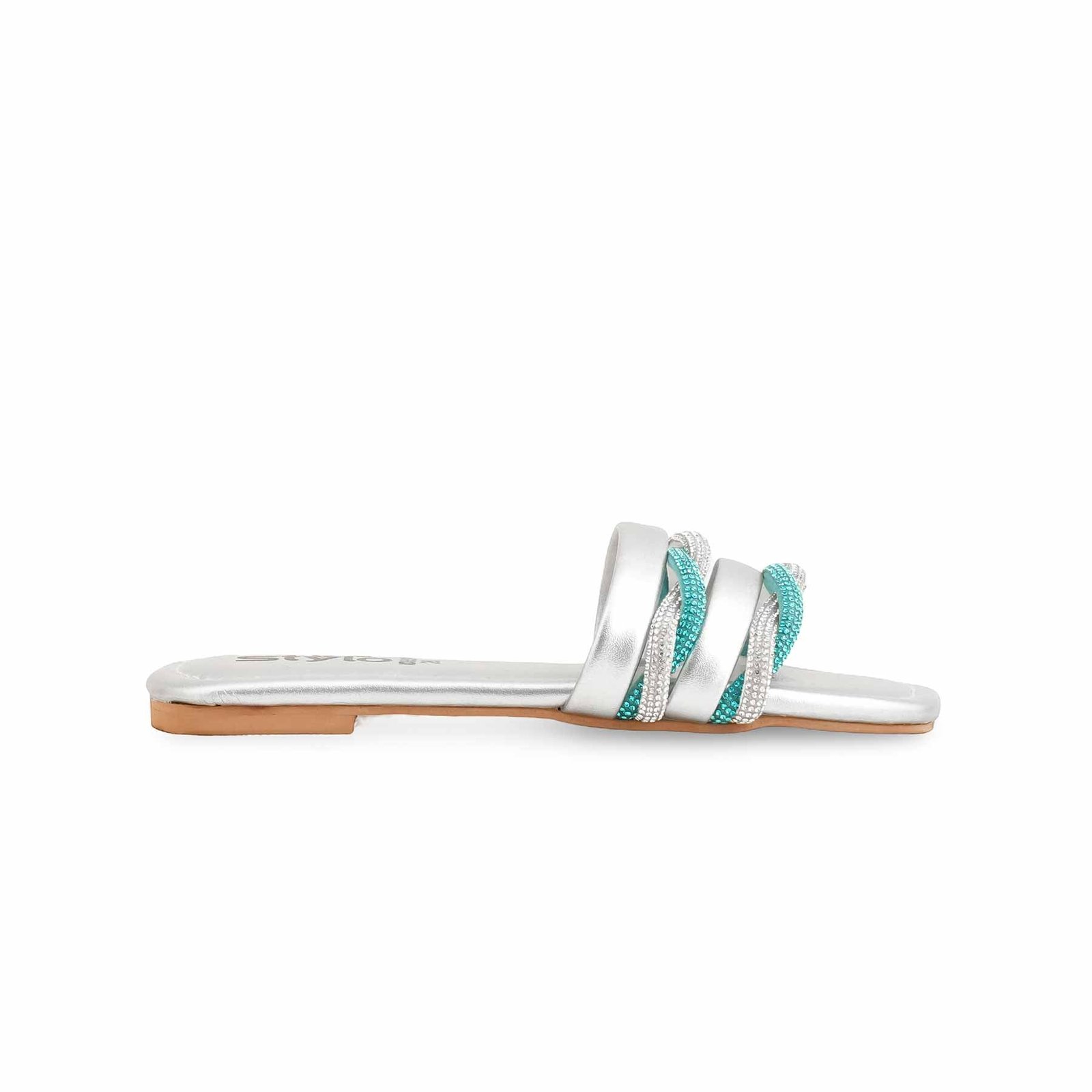 Girls Silver Fancy Slipper KD5539