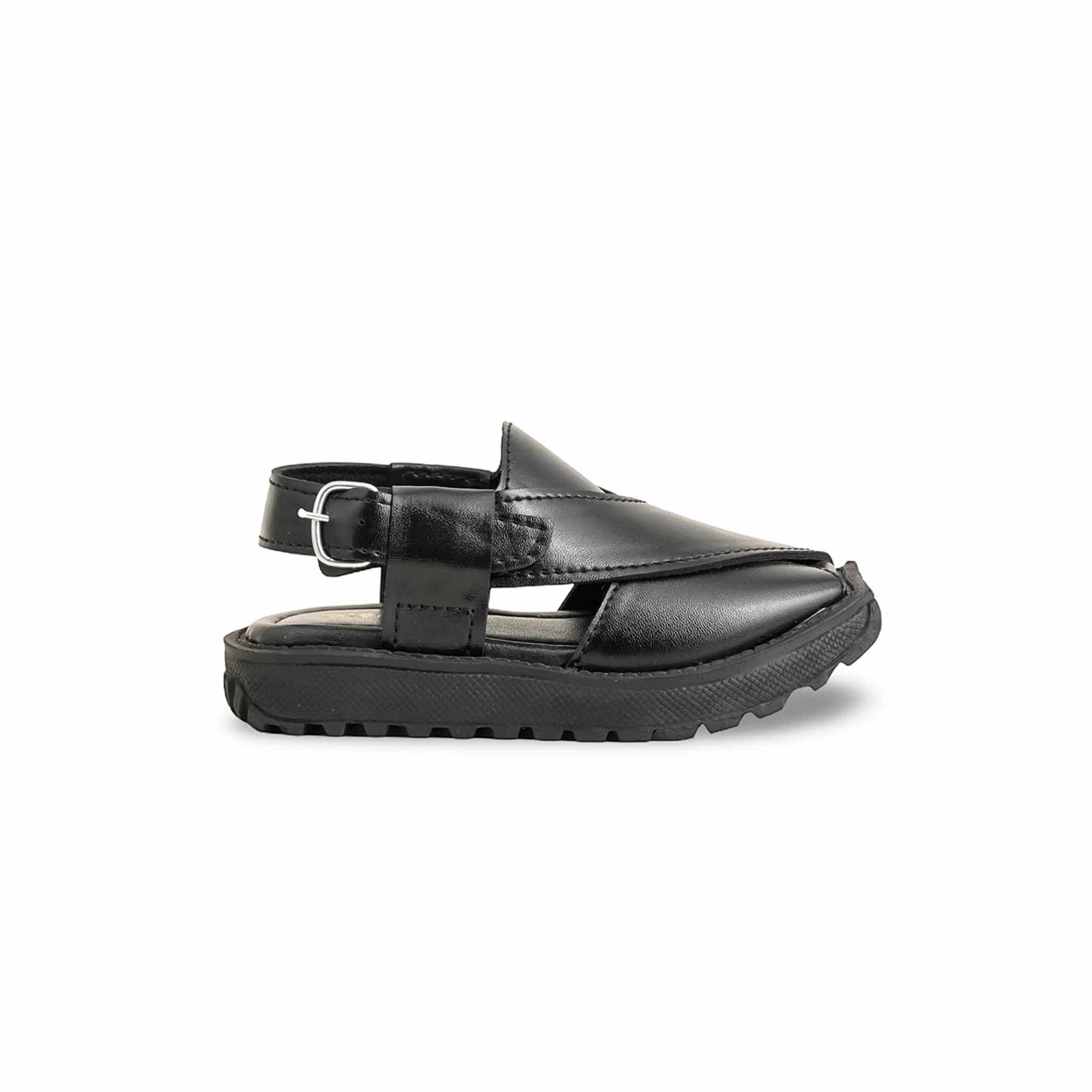 Boys Black Peshawari Chappal KD9993