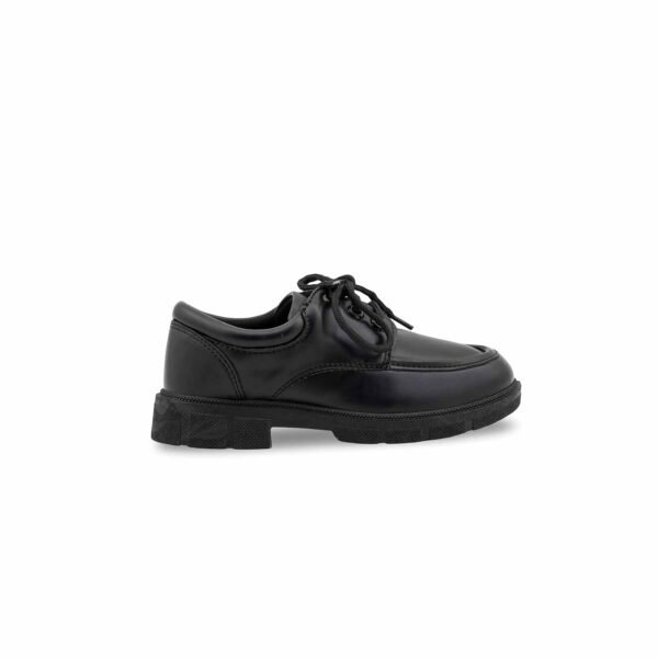 Boys Black Lace Up School Shoes WKS021