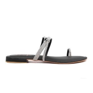 Black Fancy Chappal Fn0689
