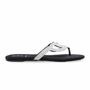 Black Fancy Chappal FN0726
