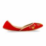 Red Fancy Khussa For Women EC8559