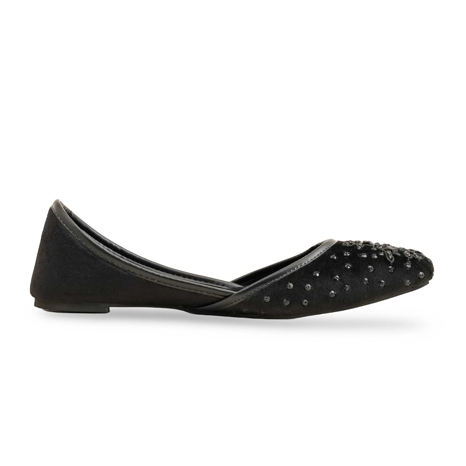 Black Fancy Khussa For Women EC8549