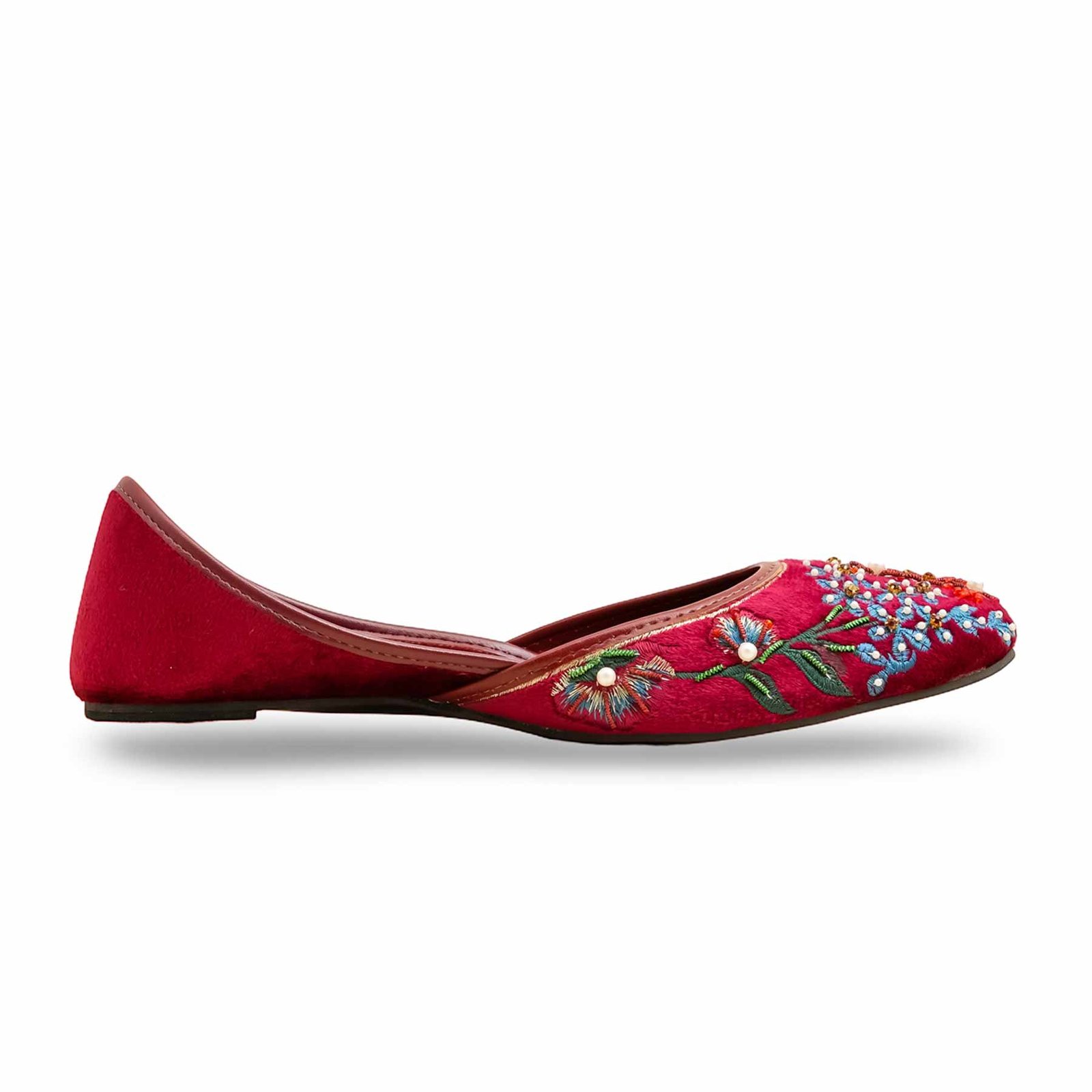 Maroon Ethnic Khussa EC8588