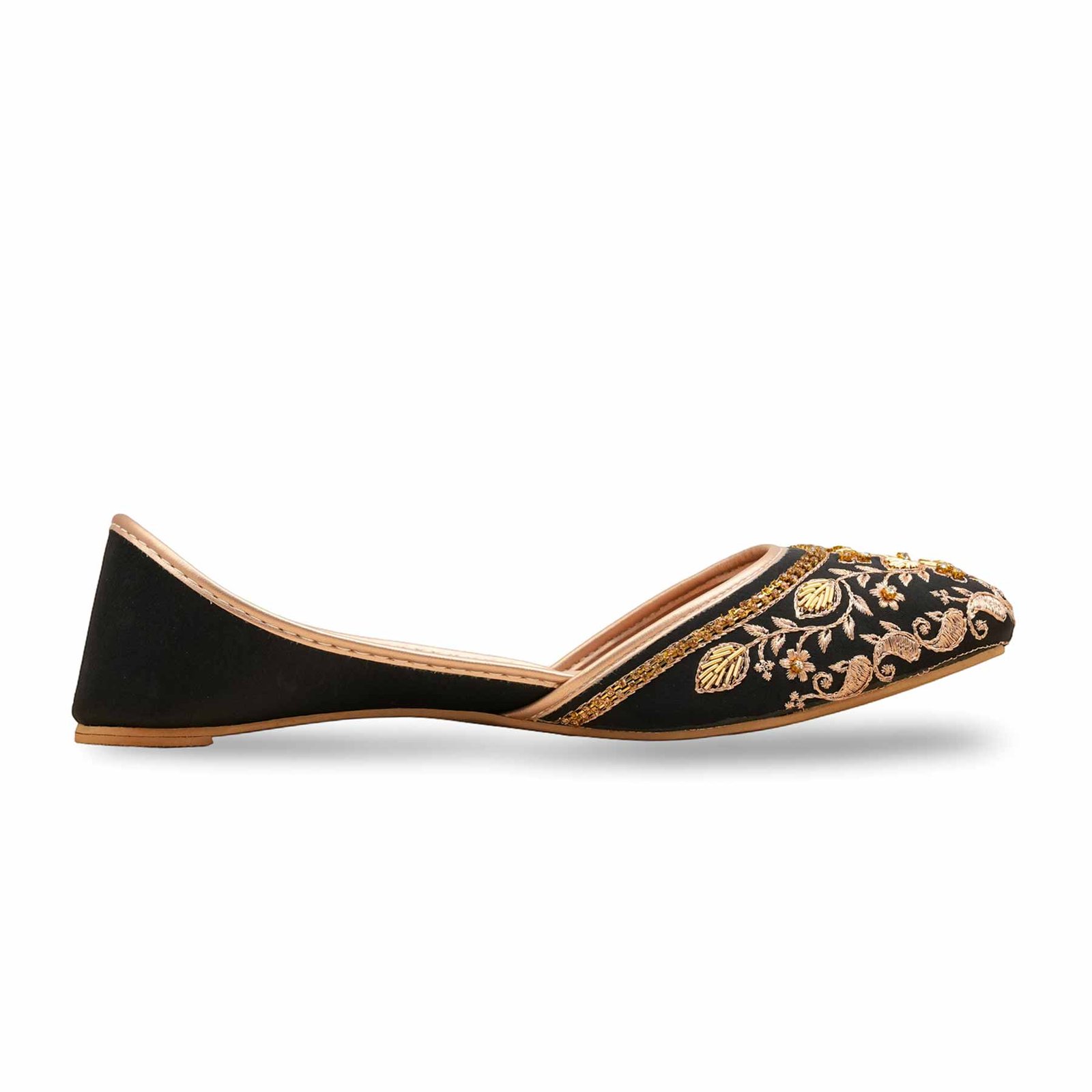 Black Fancy Khussa For Ladies EC8593