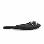 Black Ethnic Back Open Khussa EC8596