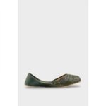 Green Leather Khussa EC8639