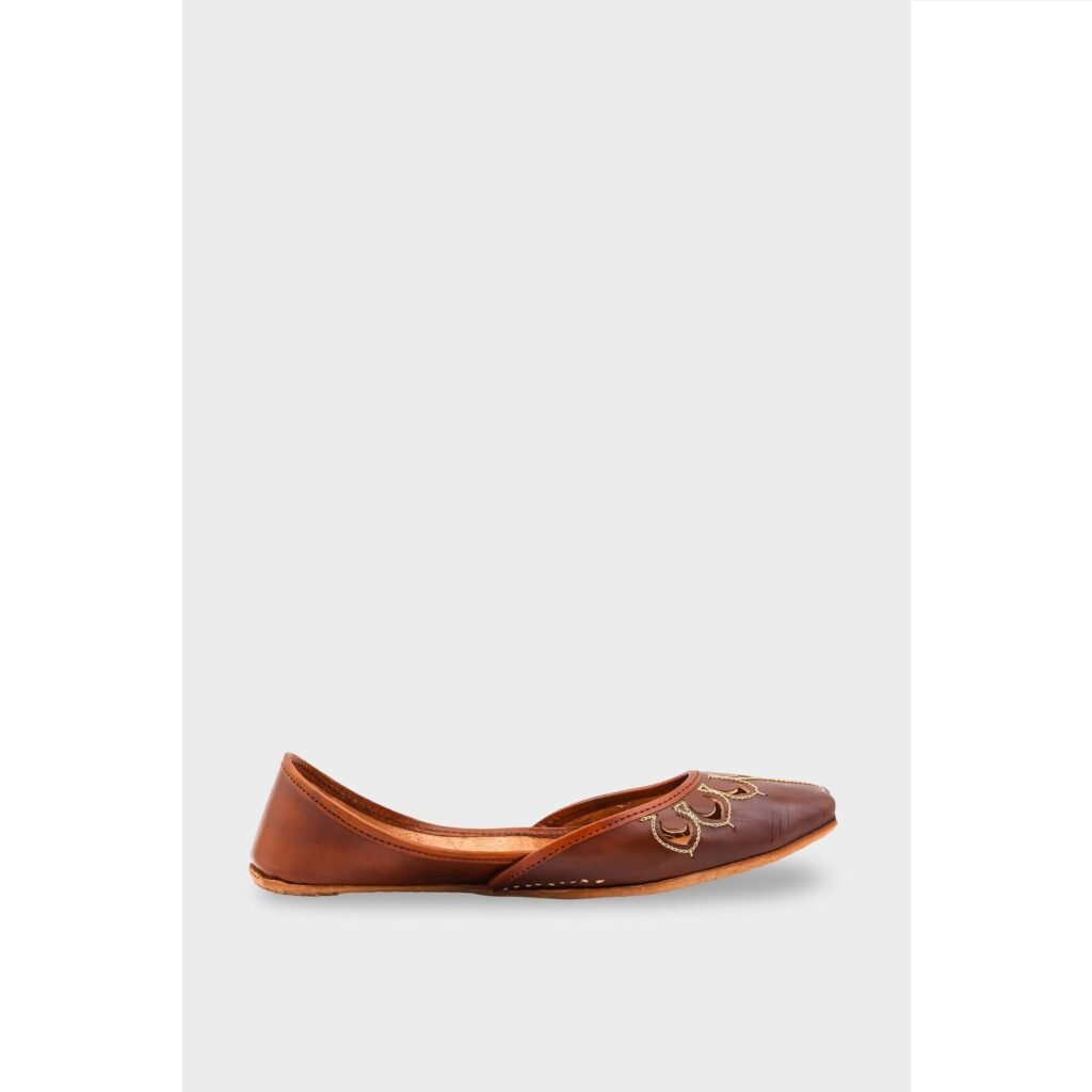 Mustard Leather Khussa EC8641