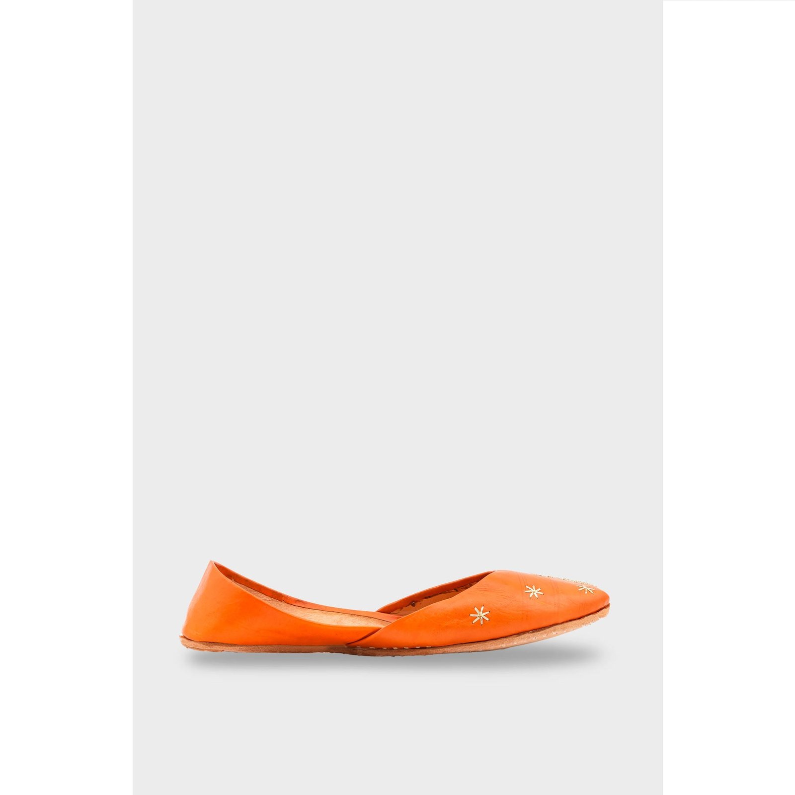 Orange Leather Khussa EC8642