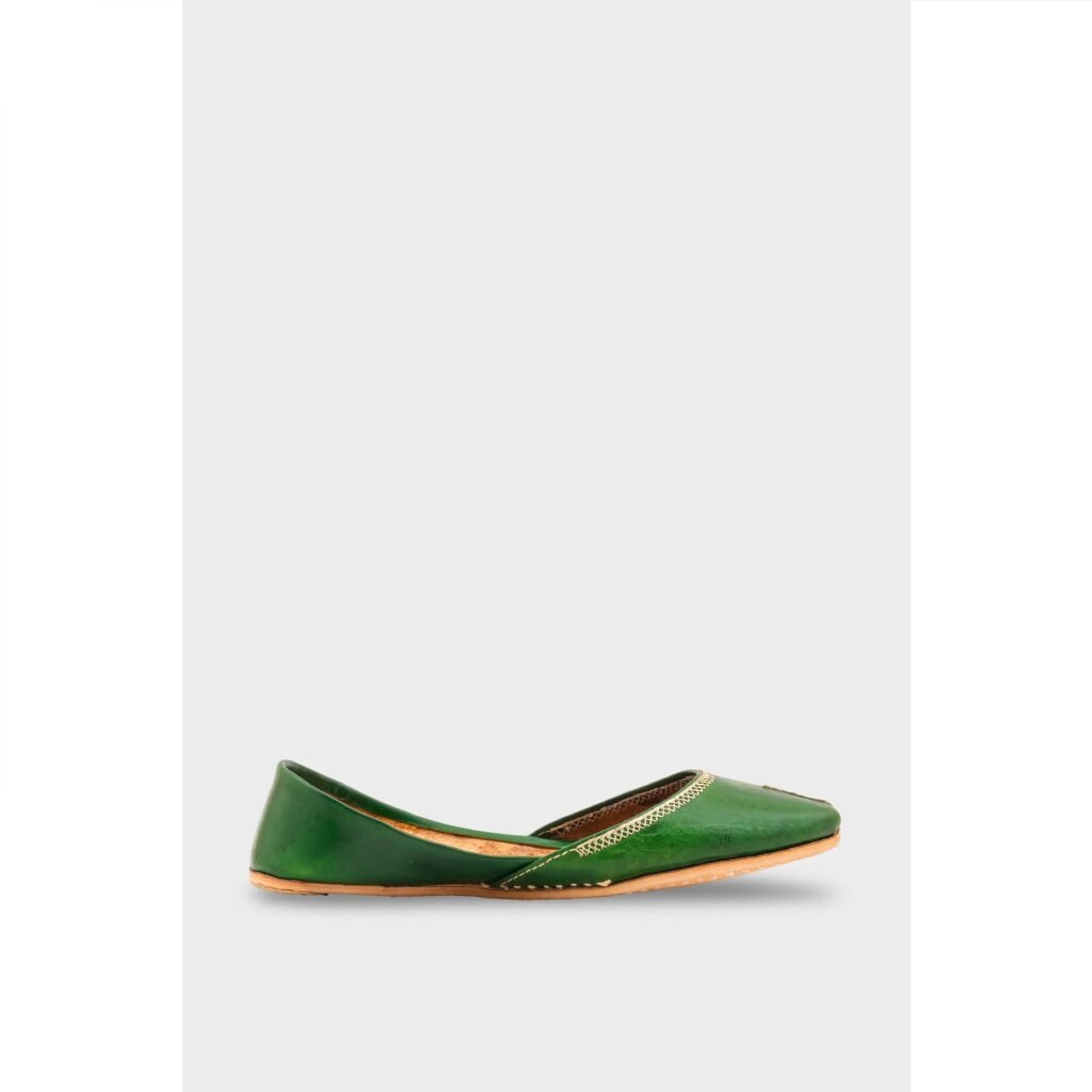 Green Leather Khussa EC8657