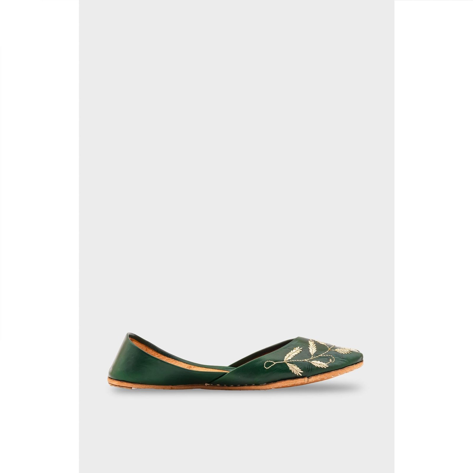 Green Leather Khussa EC8658