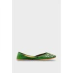 Green Leather Khussa EC8659